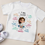 I Am Enough, Loved, Kind, Positive Affirmation T-shirt For Kids - Personalized Custom Youth T-shirt - KID243_WYOU
