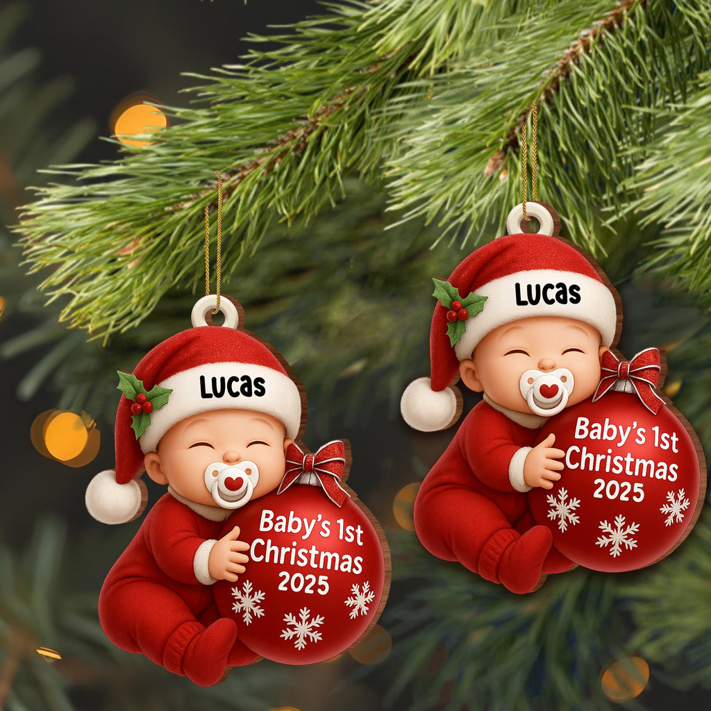 Baby's 1st Christmas, Adorable Santa Hat Ornament