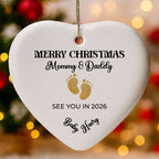 Merry Christmas Mommy And Daddy, Golden Footprints