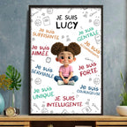 Empowering Words With Cartoon Girl For Daughter