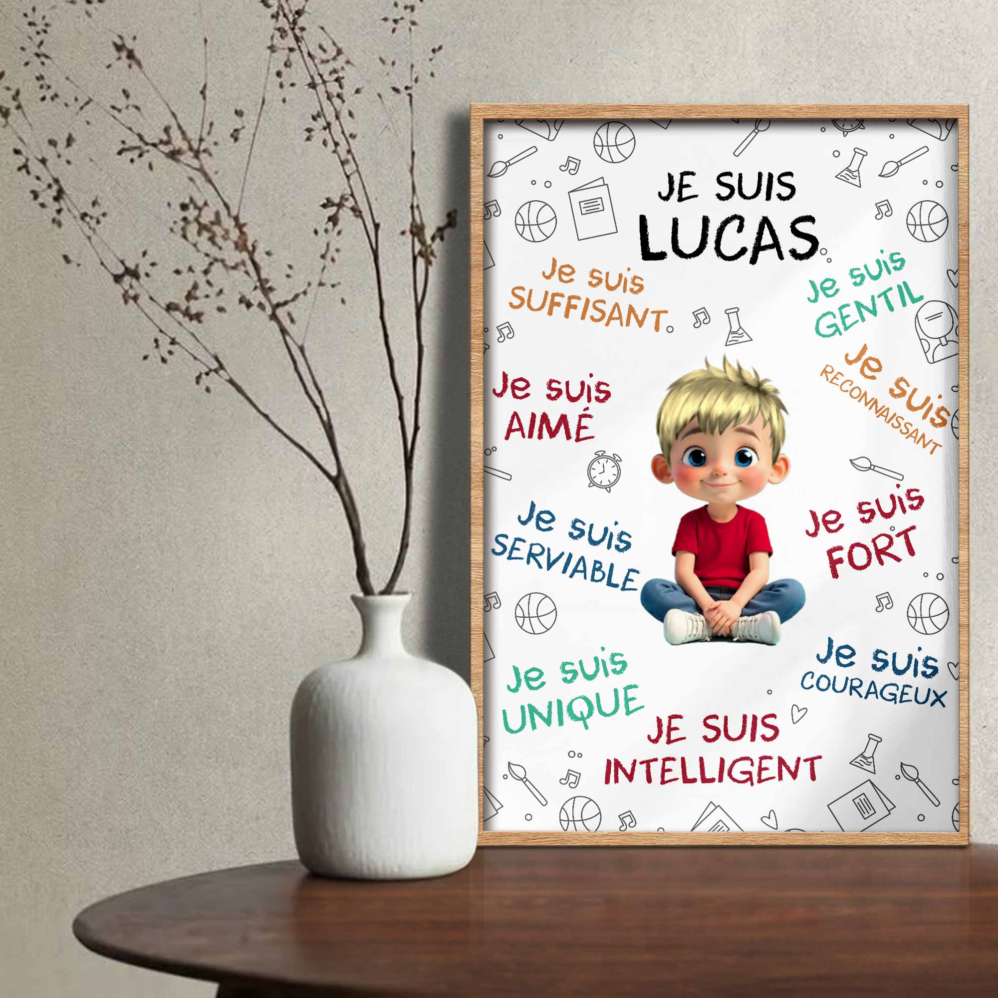 Empowering Words With Cartoon Girl For Daughter