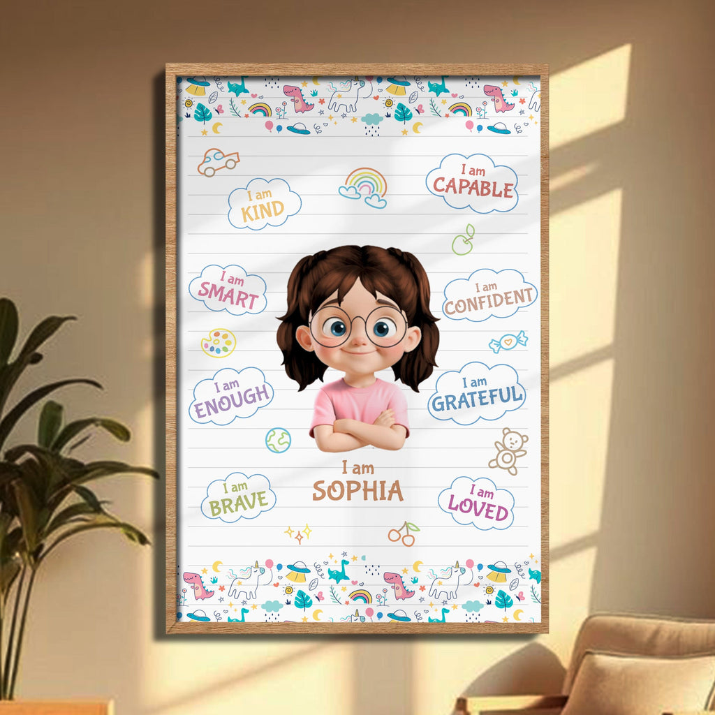 I Am Kind, Smart, Capable, Loved Encouragement Poster