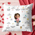 I Am Confident, I Choose To Be Happy, Encouraging Positive Thoughts Pillow - Personalized Custom Pillow, Insert Included - KID324_PLW
