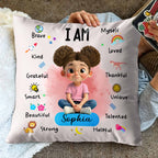 I Am Brave Kind Beautiful, Positive Affirmations Pillow