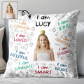I Am Loved, I Am Kind Pillow With Positive Affirmations