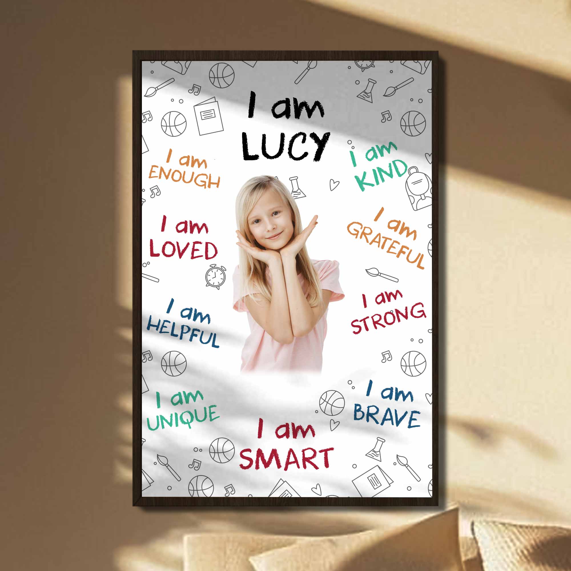 I Am Loved, Encouraging Words Poster For Young Girls
