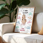 I Am Loved, Encouraging Words Poster For Young Girls