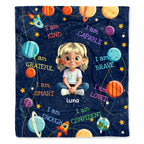 I Am Kind, Capable, Grateful, Smart, Loved, Confident Girl and Universe Design
