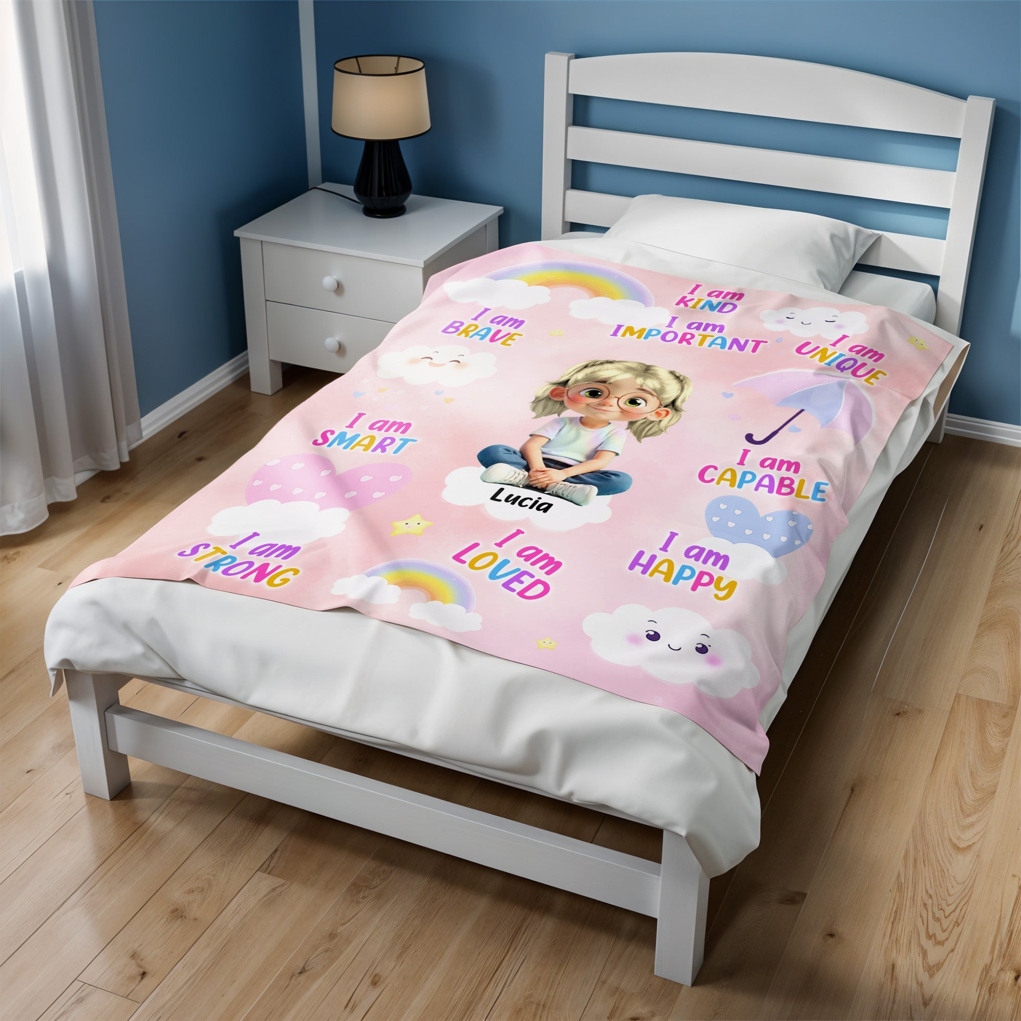 I Am Kind, I Am Important, Unique And Happy Blanket