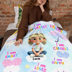 I Am Kind, I Am Important, Unique And Happy Blanket