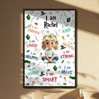 I Am Strong, I Am Smart, I Am Brave, Poster for Girls