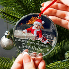 Baby's First Christmas Celebration With Tree And Gifts