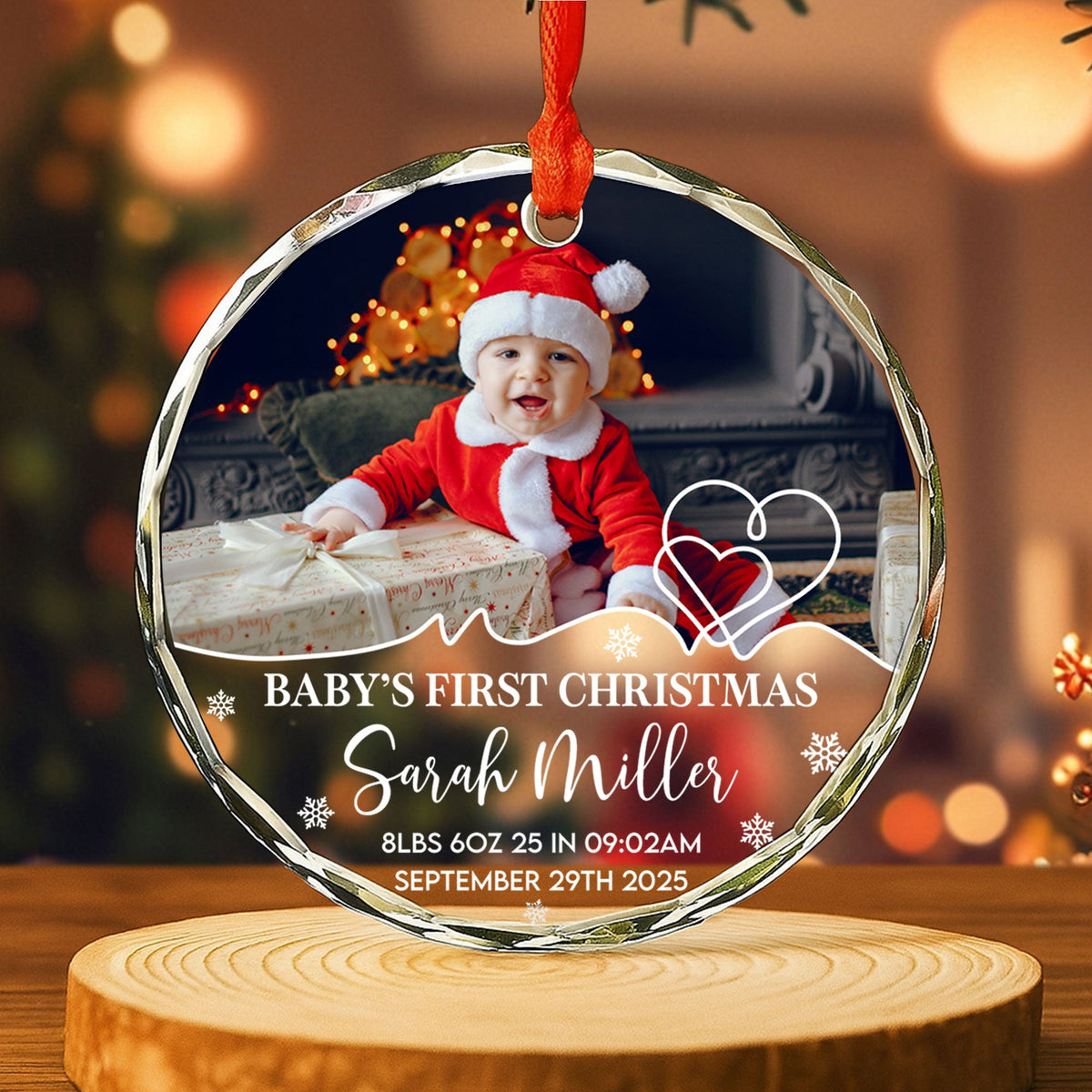 Baby's First Christmas Celebration With Tree And Gifts