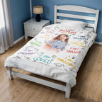 I Am Kind, Brave, Capable, Personalized Custom Blanket For Girls