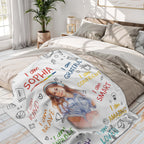 I Am Kind, Brave, Capable, Personalized Custom Blanket For Girls