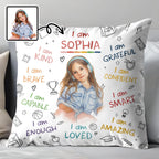 I Am Kind, Brave, Capable, Enough, Loved, Amazing Pillow
