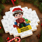 Master Builder With Lego Blocks