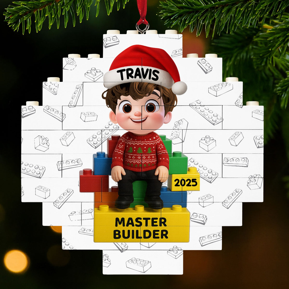 Master Builder With Lego Blocks