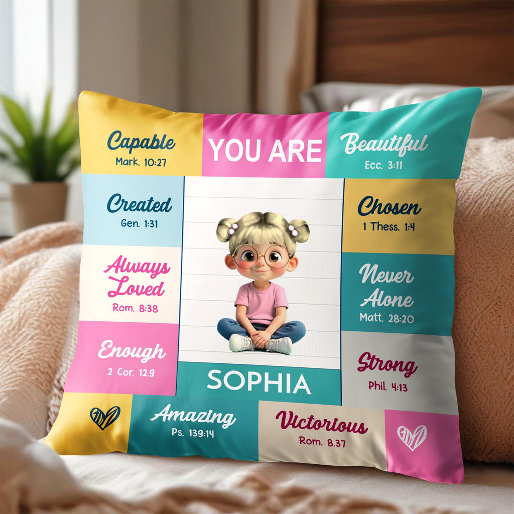 You Are Capable, Amazing, Inspirational Pillow