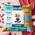 You Are Capable, Amazing, Inspirational Pillow