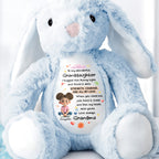 To My Wonderful Granddaughter, Bunny With Flowers And Hearts