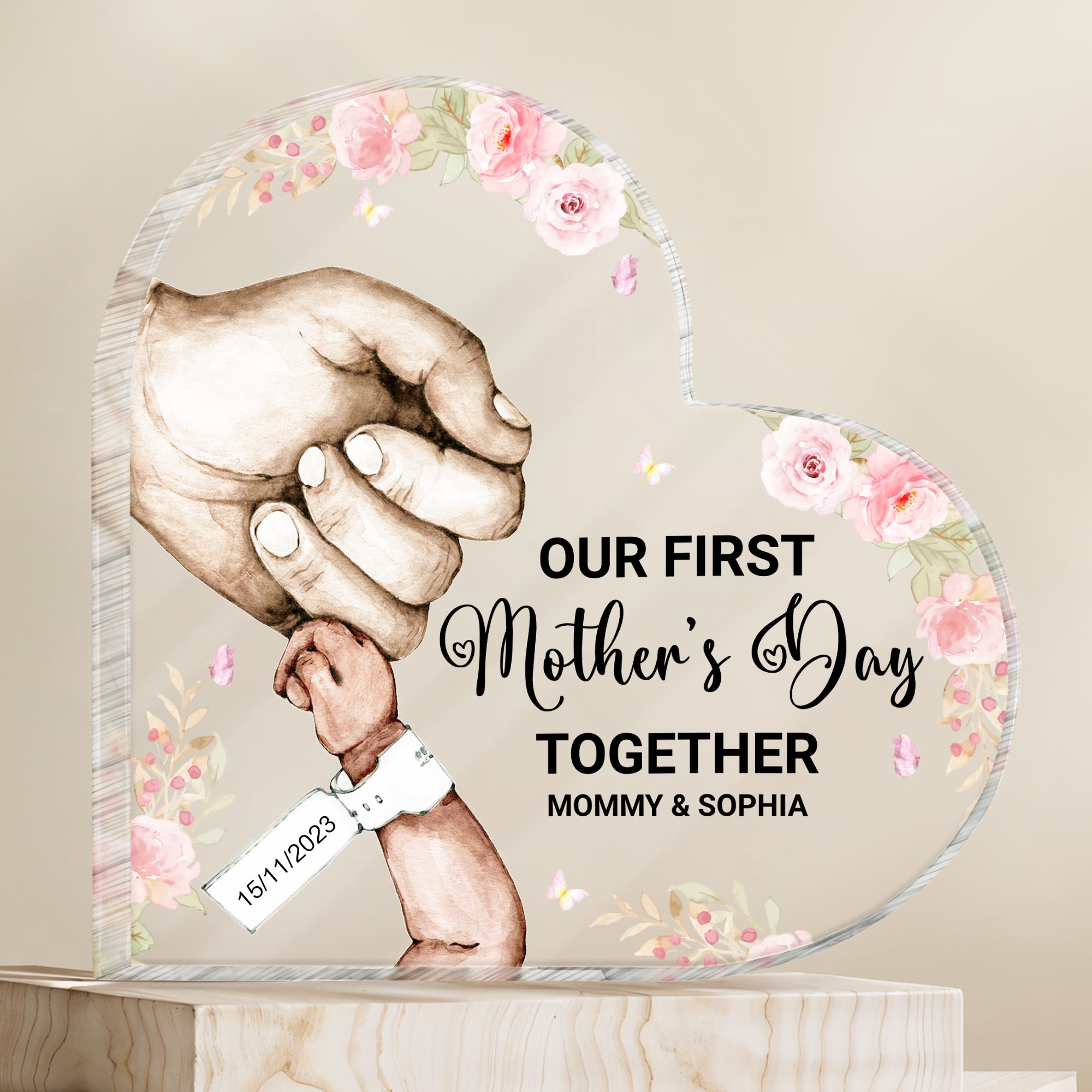 Our First Mother's Day Together, Grasping Hands and Flowers