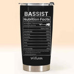Bassist Nutrition Facts With Bass Guitar Graphic Personalized Custom Name