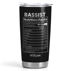 Bassist Nutrition Facts With Bass Guitar Graphic Personalized Custom Name