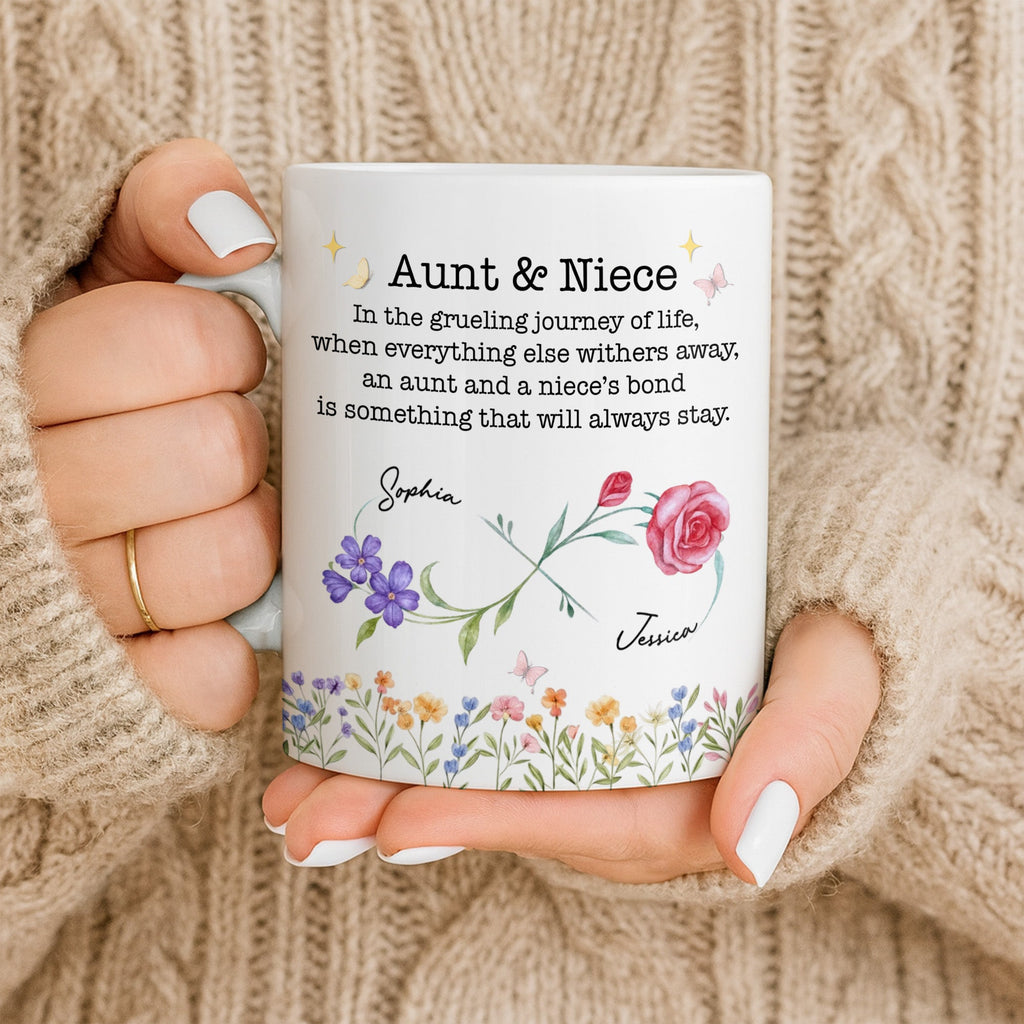 Aunt And Niece’s Bond With Flowers And Butterfly