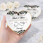 The Bond Between An Aunt And Niece Leopard Print Infinity Flower Ceramic