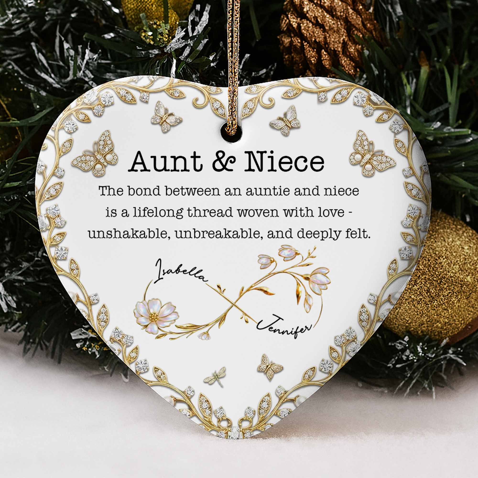 The Bond Between An Auntie And Niece With Butterflies And Flowers