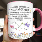 The Bond Between An Aunt & Niece, Flowers And Butterflies
