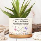 The Bond Between Aunt & Niece, Flowers And Butterflies Design