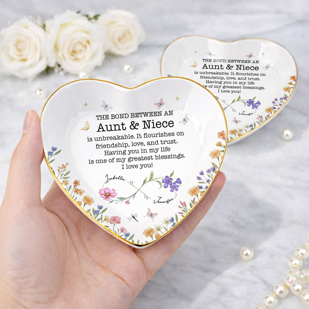 The Bond Between An Aunt And Niece Unbreakable Flower Butterfly Heart