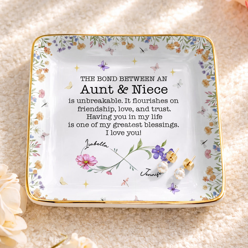 The Bond Between An Aunt & Niece, Flowers And Butterflies