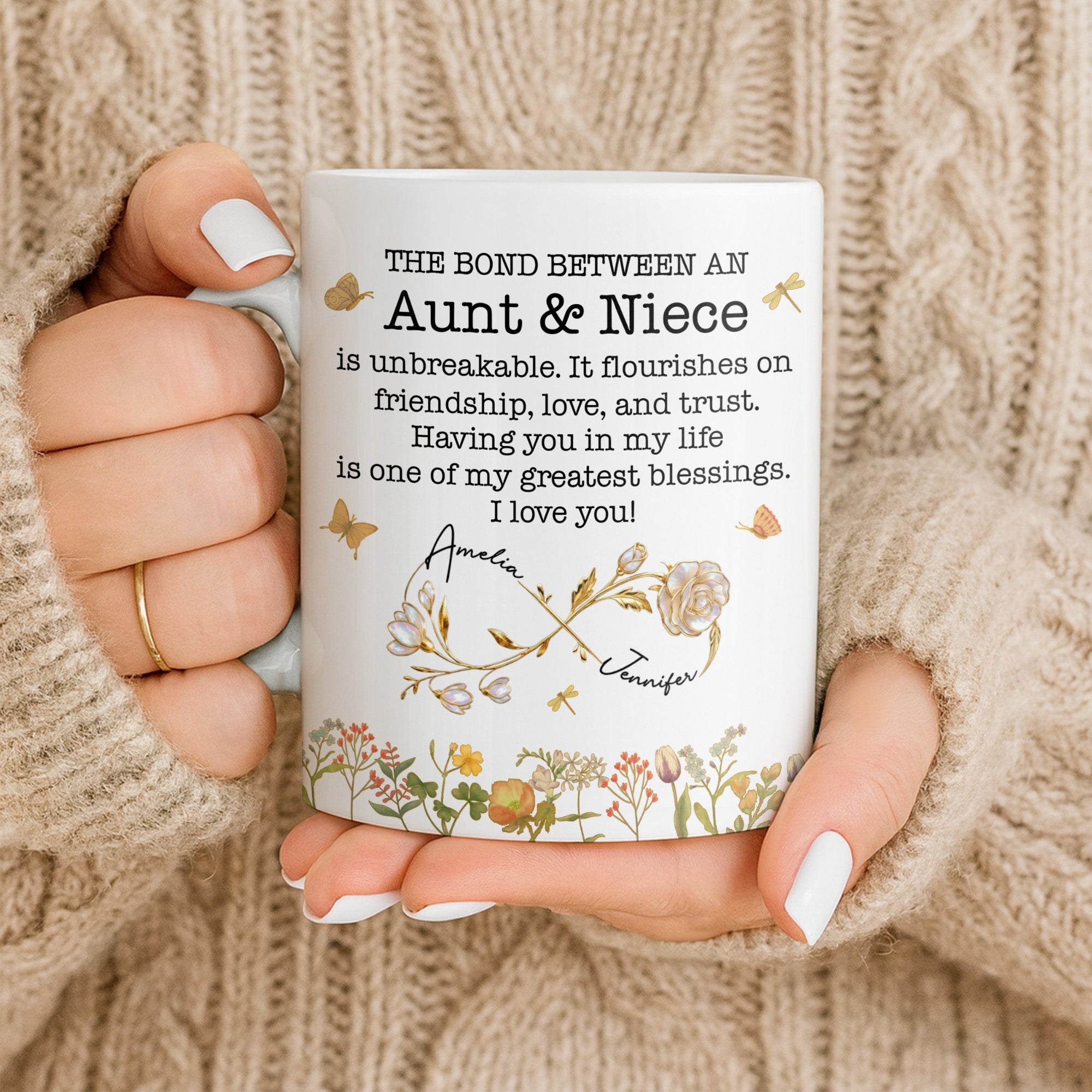 The Bond Between an Aunt & Niece, Butterflies and Flowers