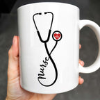 Nurse, Stethoscope and Heartbeat