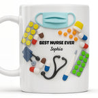 Best Nurse Ever With Stethoscope And Medical Tools