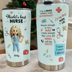 World's Best Nurse, Medical Symbols - Personalized Custom Stainless Steel Tumbler 20oz 30oz - NUR061_TB