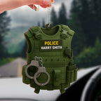 Personalize With Your Officer's Name And Rank, Police Vest And Handcuffs