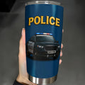 Honor And Serve With Commitment To Quality, Police Car and Badge