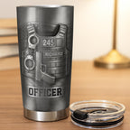 Honor Your Dedication, Police Badge Handcuffs Gun