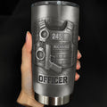 Honor Your Dedication, Police Badge Handcuffs Gun