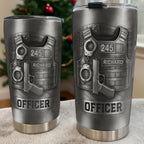 Honor Your Dedication, Police Badge Handcuffs Gun