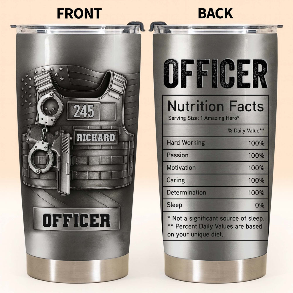 Celebrating Our Courageous Officers, Police Badge, Handcuffs, Gun