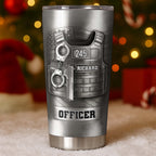 Celebrating Our Courageous Officers, Police Badge, Handcuffs, Gun