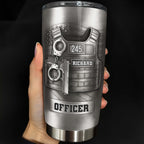 Celebrating Our Courageous Officers, Police Badge, Handcuffs, Gun