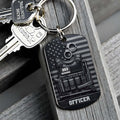 Officer Tactical Police Vest And American Flag Dog Tag