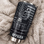 Officer Tactical Vest With American Flag And Handcuffs Design
