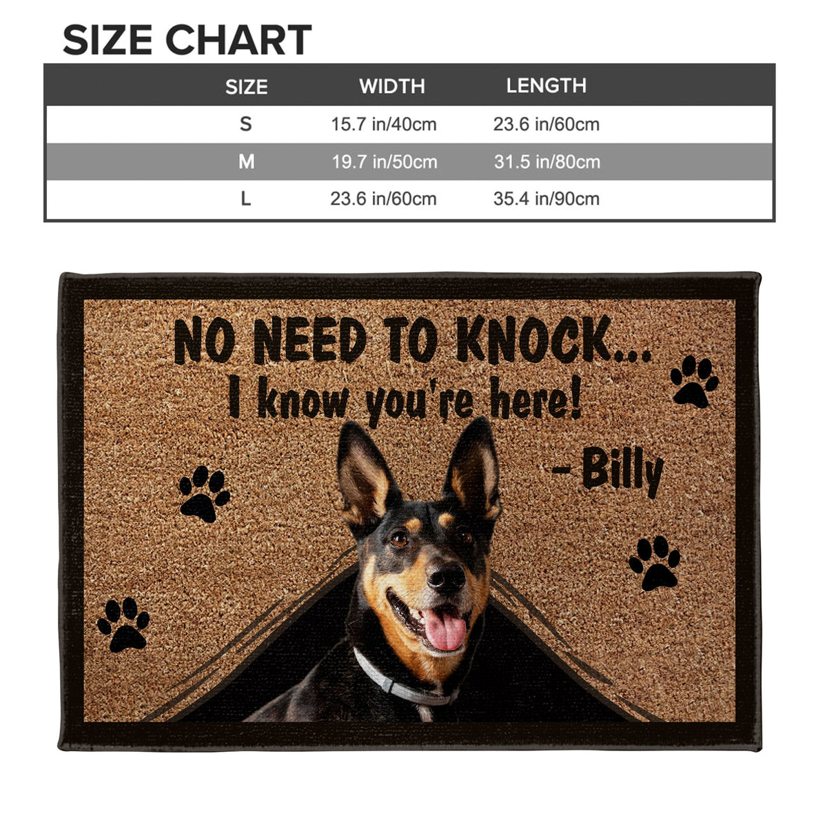 No Need To Knock I Know You're Here Dog Doormat